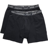 PME Legend Herren Boxershort BASIC COTTON ELASTAN 2er Pack Schwarz Blau von PME Legend