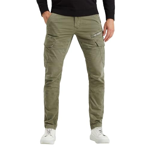 PME Legend Herren Cargohose NORDROP - Tapered Fit - Blau Grün W29-W40 Stretch, Größe:33W / 34L, Farbe:Green 6381 von PME Legend