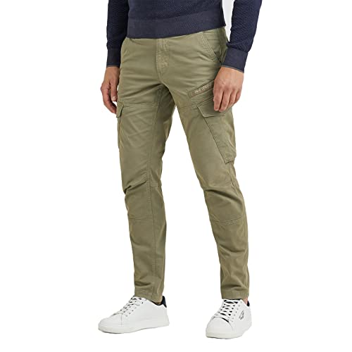 PME Legend Herren Cargohose NORDROP Cargo Stretch Twill Green Khaki Oliv grün - 33/30 von PME Legend