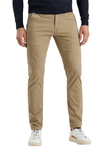 PME Legend Herren Chinohose Twin WASP Chino - Regular Fit - Blau Beige Grün, Größe:29W / 30L, Farbe:Beige 6405 von PME Legend