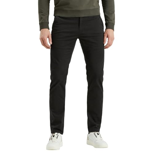 PME Legend Herren Chinohose Twin WASP Chino - Regular Fit - Blau Beige Grün, Größe:33W / 30L, Farbe:Black 999 von PME Legend