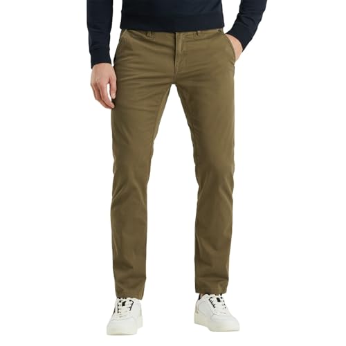 PME Legend Herren Chinohose Twin WASP Chino - Regular Fit - Blau Beige Grün, Größe:36W / 34L, Farbe:Beech 8035 von PME Legend
