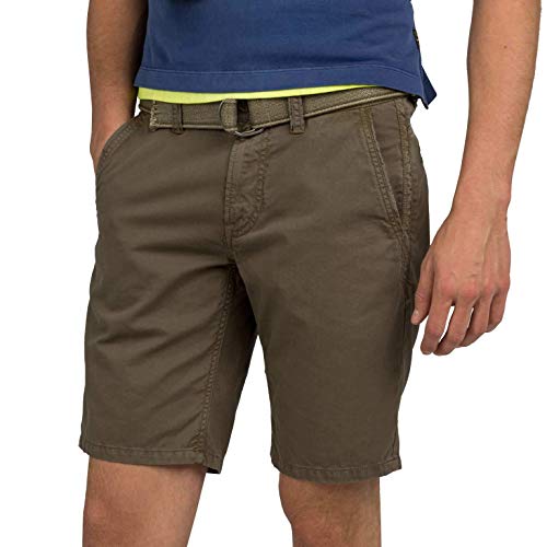 PME Legend Cotton Linen Dobby Chino Short, grün(Tarmac (8036)), Gr. 31 von PME Legend