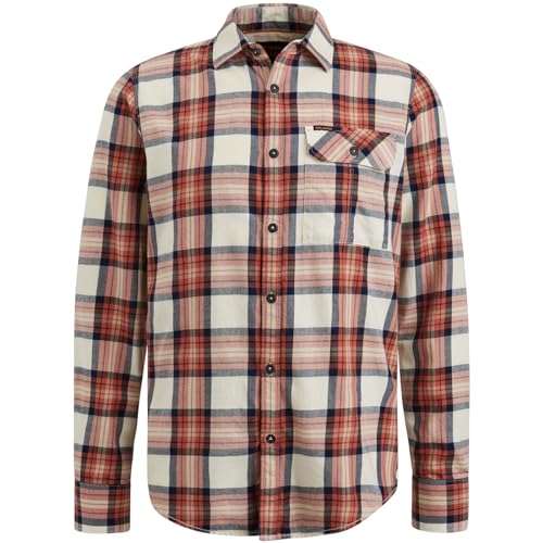 PME Legend Herren Hemd Long Sleeve Shirt Ctn Twill Check Etruscan red - XXL von PME Legend