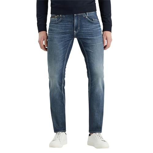 PME Legend Herren Jeans Commander 3.0 - Relaxed Fit - Blau - Deep Mid Blue, Größe:38W / 34L, Farbe:Deep Mid Blue DMB von PME Legend