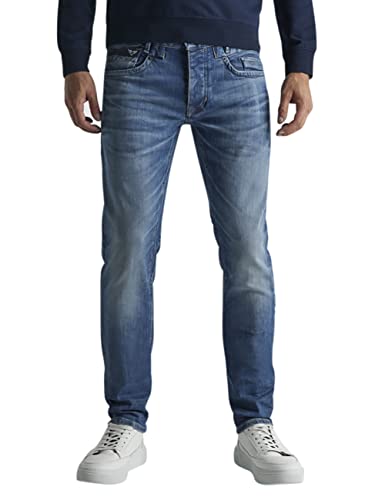 PME Legend Herren Jeans Commander 3.0 - Relaxed Fit - Blau - Fresh Mid Blue, Größe:32W / 38L, Farbvariante:Fresh Mid Blue PTR180-FMB von PME Legend