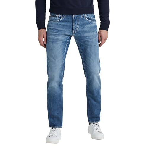 PME Legend Herren Jeans Commander 3.0 - Relaxed Fit - Blau - True Blue Mid, Größe:30W / 30L, Farbe:True Blue Mid TBM von PME Legend