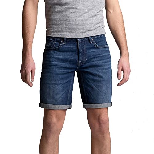 PME Legend Herren Jeans Shorts Nightflight Short Mid 8 Dark Used Comfort dunkelblau - 33 von PME Legend