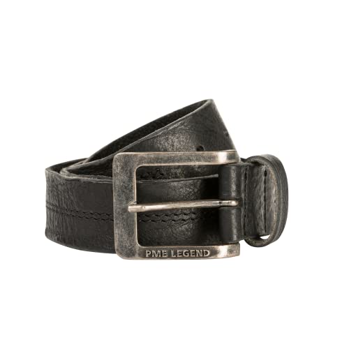 PME Legend Herren Ledergürtel BELT LEATHER - 85-110cm Gürtellänge 100% Leder Dornschließe, Größe:85cm, Farbe:Black 999 von PME Legend