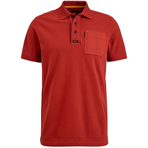 PME Legend Herren Polo Shirt mit Brusttasche, Farbe:rot, Größe:XXXL von PME Legend