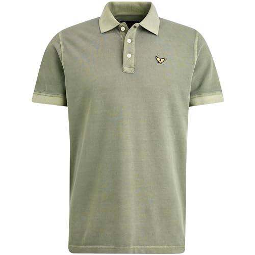 PME Legend Herren Poloshirt Short Sleeve Polo Garment Dyed Pique deep Lichen Green Oliv - XXXL von PME Legend