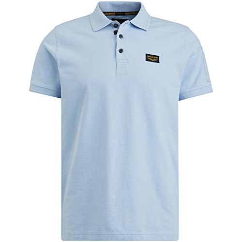 PME Legend Herren Poloshirt TRACKWAY - Regular Fit Gelb Lila Rot Blau S-3XL, Größe:S, Farbe:Airy Blue 5326 von PME Legend