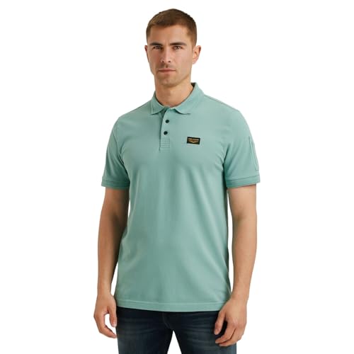 PME Legend Herren Poloshirt TRACKWAY - Regular Fit S M L XL XXL 3XL 4XL 5XL, Größe:3XL, Farbe:5149 Cameo Blue von PME Legend