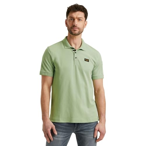 PME Legend Herren Poloshirt TRACKWAY - Regular Fit S M L XL XXL 3XL 4XL 5XL, Größe:S, Farbe:6258 Quiet Green von PME Legend
