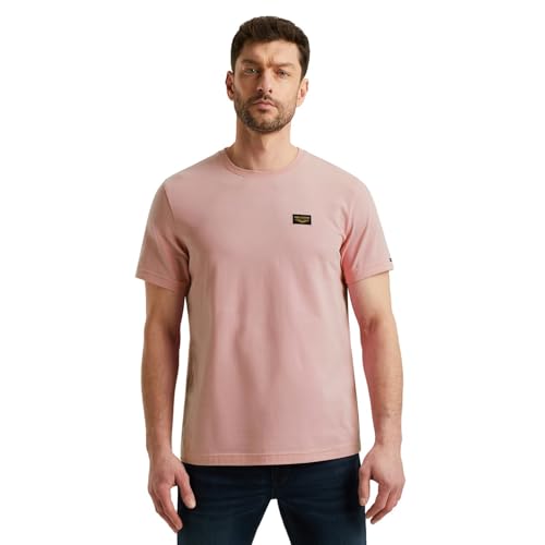 PME Legend Herren Rundhals T-Shirt Cold DYE Regular Fit Schwarz Weiss Grün Blau, Größe:4XL, Farbe:4033 Light Lilac von PME Legend