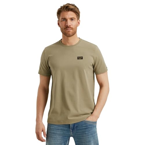 PME Legend Herren Rundhals T-Shirt Cold DYE Regular Fit Schwarz Weiss Grün Blau, Größe:XXL, Farbe:6391 Silver Sage von PME Legend