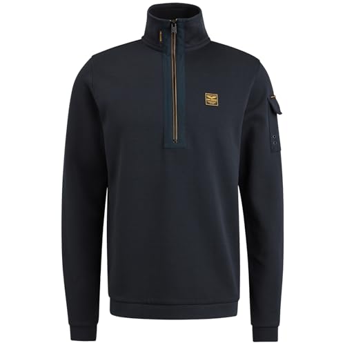 PME Legend Herren Stehkragen Pullover Half Zip Collar Interlock - Regular Fit, Größe:XXL, Farbe:Salute 5281 von PME Legend