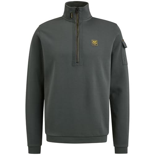 PME Legend Herren Stehkragen Pullover Half Zip Collar Interlock - Regular Fit, Größe:XXL, Farbe:Urban Chic 6026 von PME Legend