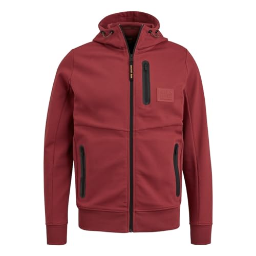 PME Legend Hooded Jacket Twill Interlock Sweat - Herren Sweatjacke, Größe_Bekleidung:M, Farbe:Rosewood von PME Legend