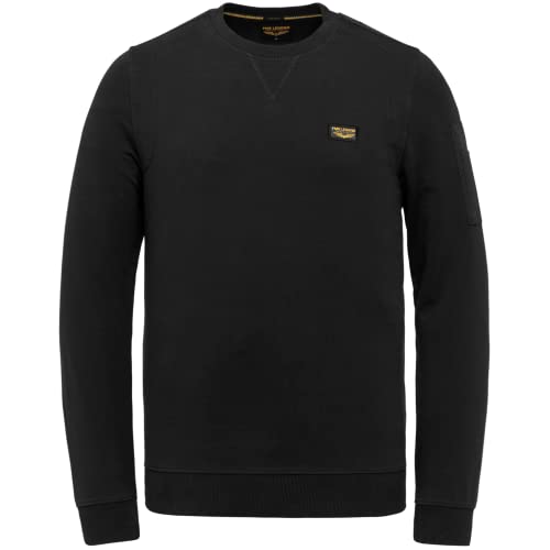 PME Legend Herren Sweatshirt AIRSTRIP - Regular Fit S-3XL Schwarz Blau Grün, Größe:L, Farbe:Black 999 von PME Legend