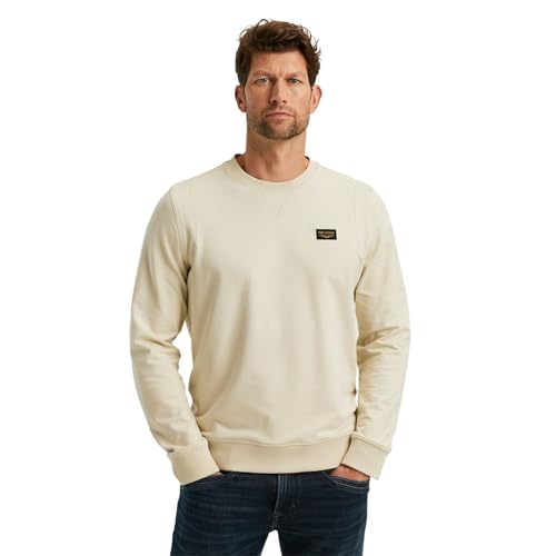 PME Legend Herren Sweatshirt Crewneck American Classic - Regular Fit S - 3XL, Größe:3XL, Farbe:PLS2508499-7013 Bone White von PME Legend
