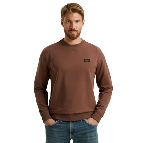 PME Legend Herren Sweatshirt Crewneck American Classic - Regular Fit S - 3XL, Größe:L, Farbe:PLS2508499-8203 Marron von PME Legend
