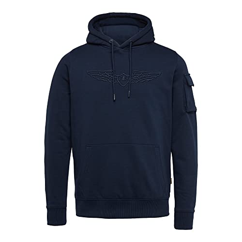 PME Legend Hooded Brushed Soft Fleece -, Größe_Bekleidung:L, Farbe:Sky Captain von PME Legend