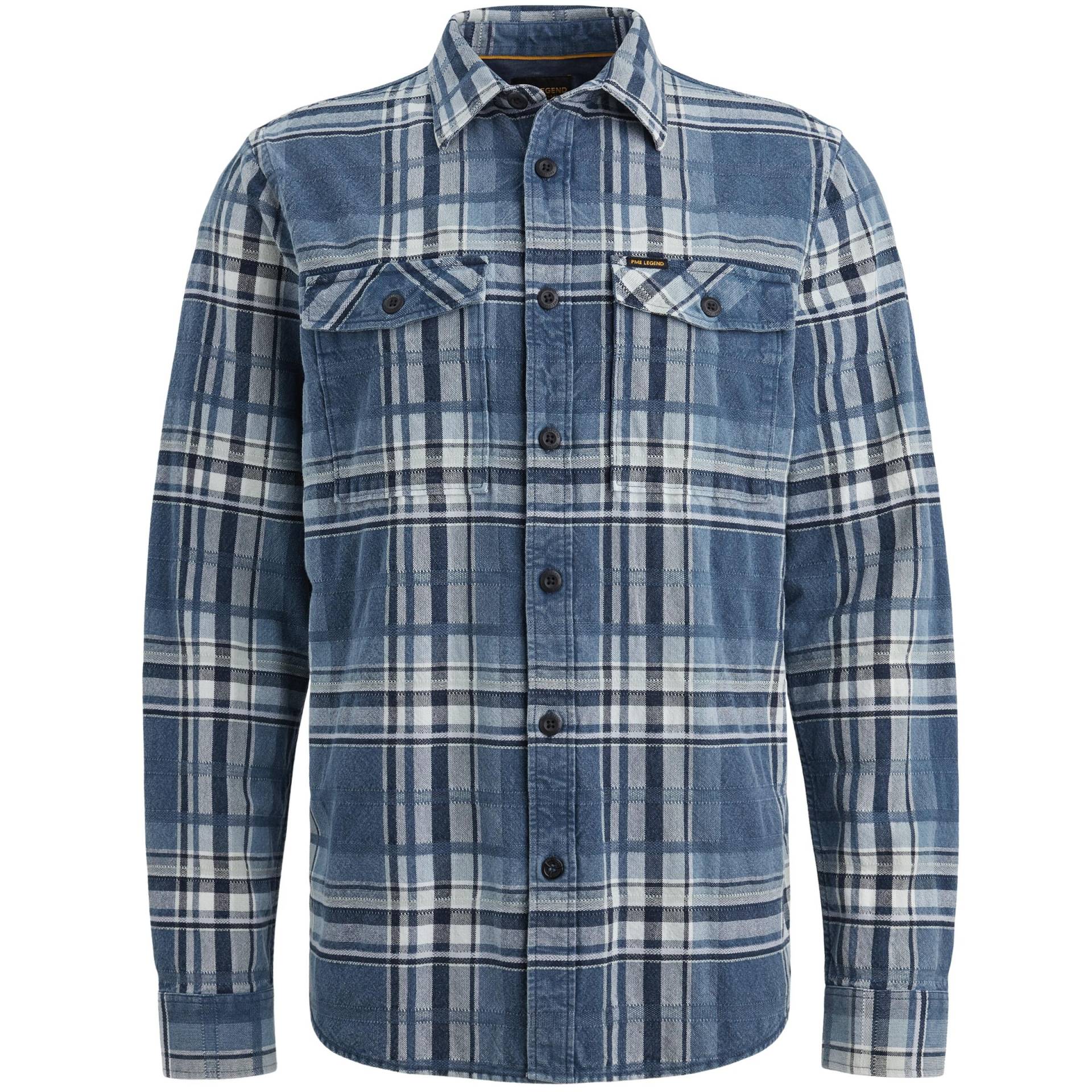 PME Legend - Ind Denim Structure Check/Casual 2 real indigo - Gr. - XL von PME Legend