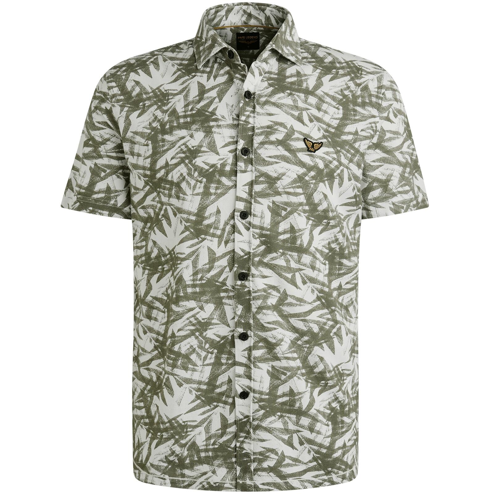 PME Legend - Jersey Pique Print Leaf bright white - Gr. - L von PME Legend