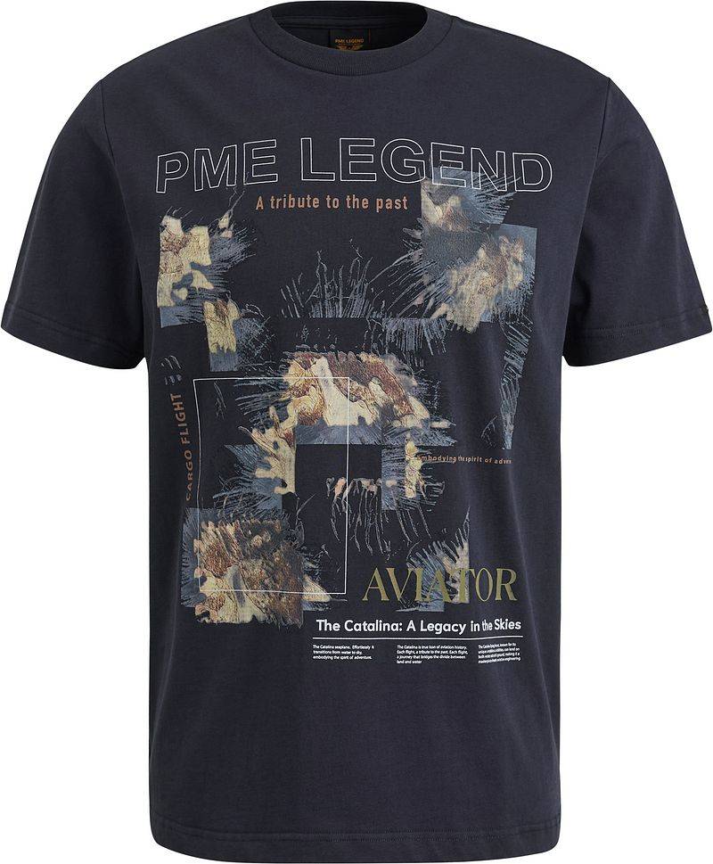 PME Legend Jersey T-Shirt Logo Navy - Größe M von PME Legend