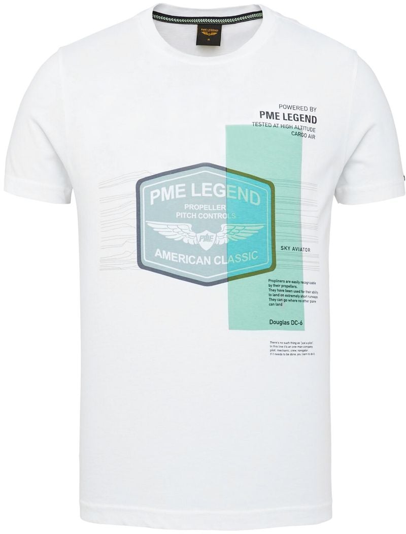 PME Legend Jersey T-Shirt Logo Weiß  - Größe L von PME Legend