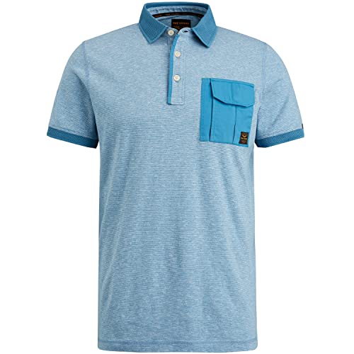 PME Legend Kurzarm Polo Shirt, Farbe:hellblau, Größe:XXXL von PME Legend