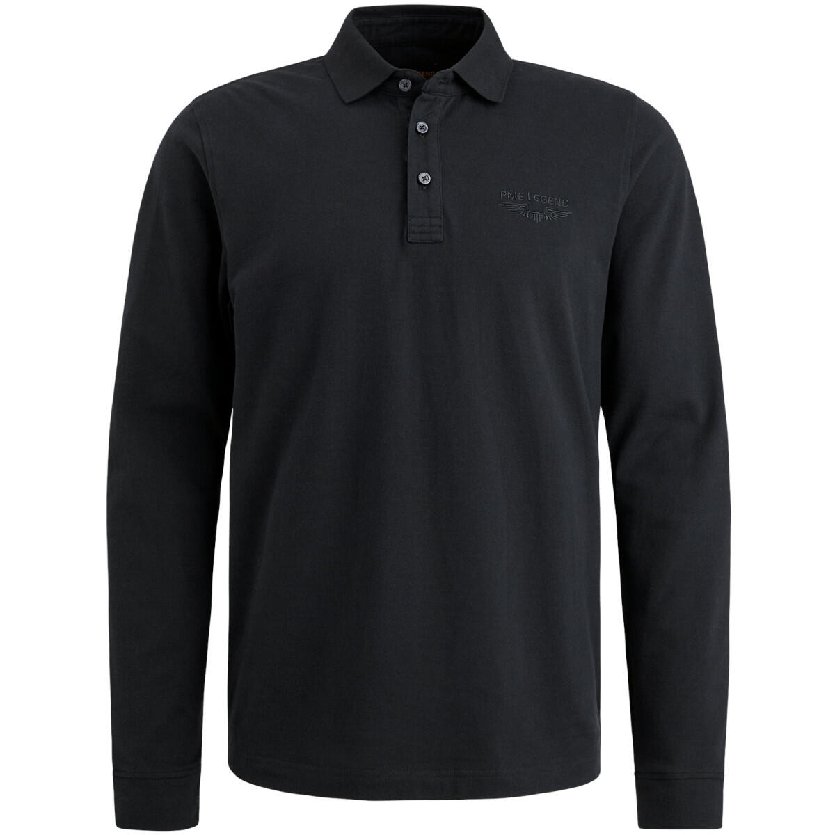 PME Legend - Langärmliges Polo schwarz - Gr. - XXL von PME Legend
