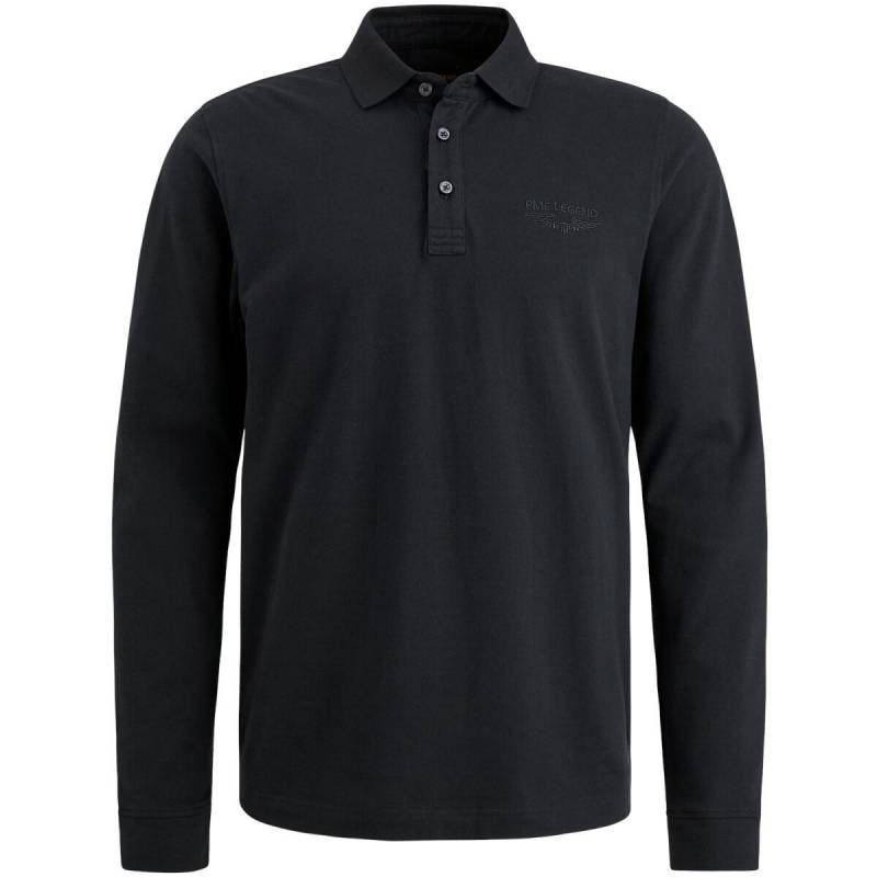 PME Legend - Langärmliges Polo schwarz - Gr. - XXL von PME Legend
