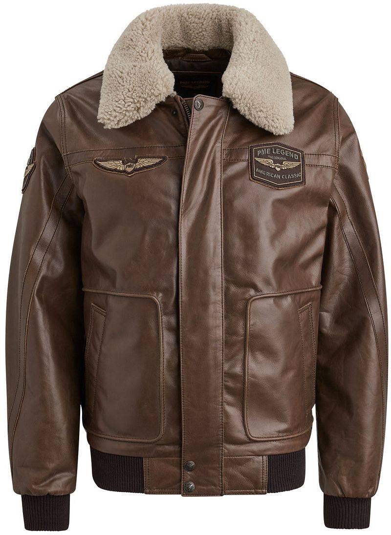 PME Legend Lederjacke Buff Hudson Braun - Größe XXL von PME Legend