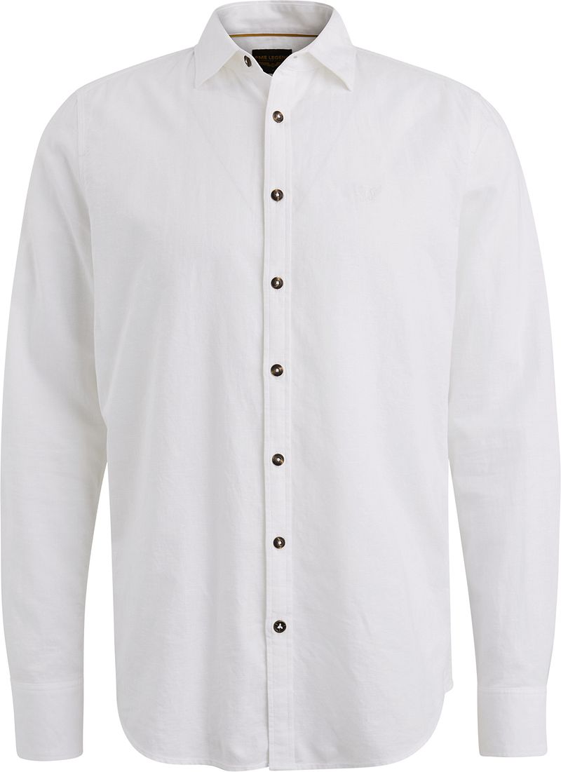 PME Legend Leinen Blend Hemd Weiß - Größe XXL von PME Legend