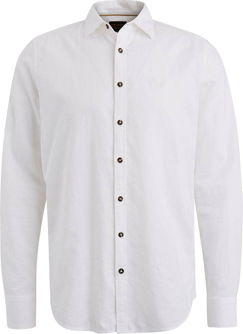 PME Legend Leinen Blend Hemd Weiß - Größe XXL von PME Legend