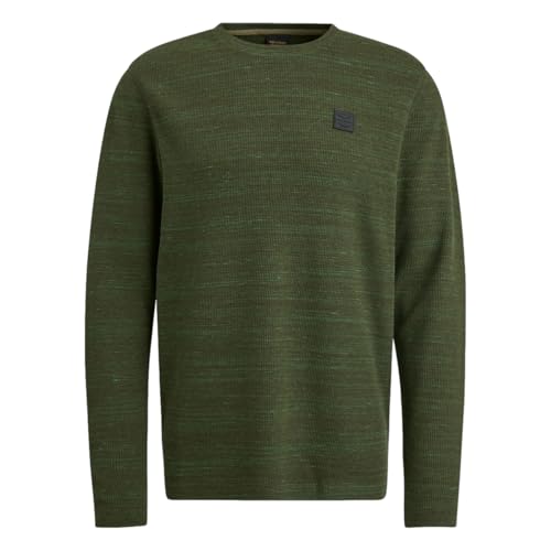 PME Legend Long Sleeve R-Neck Waffel Melange with Inject - Herren Sweatshirt, Größe:XXL, Farbe:Rosin von PME Legend