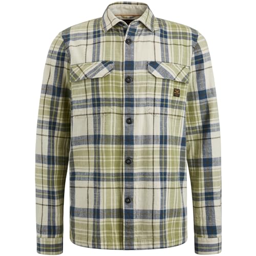 PME Legend Long Sleeve Shirt Ctn Yd Check Sage - L von PME Legend