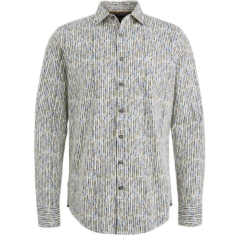 PME Legend - Long Sleeve Shirt Print On Poplin Stretch birch - Gr. - L von PME Legend