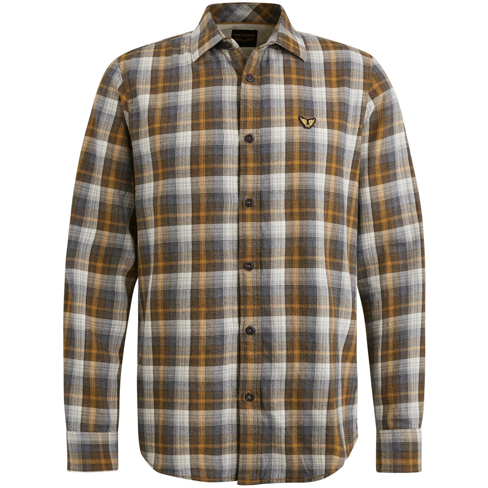 PME Legend - Long Sleeve Shirt Twill Yarndyed Check buckthorne brown - Gr. - L von PME Legend