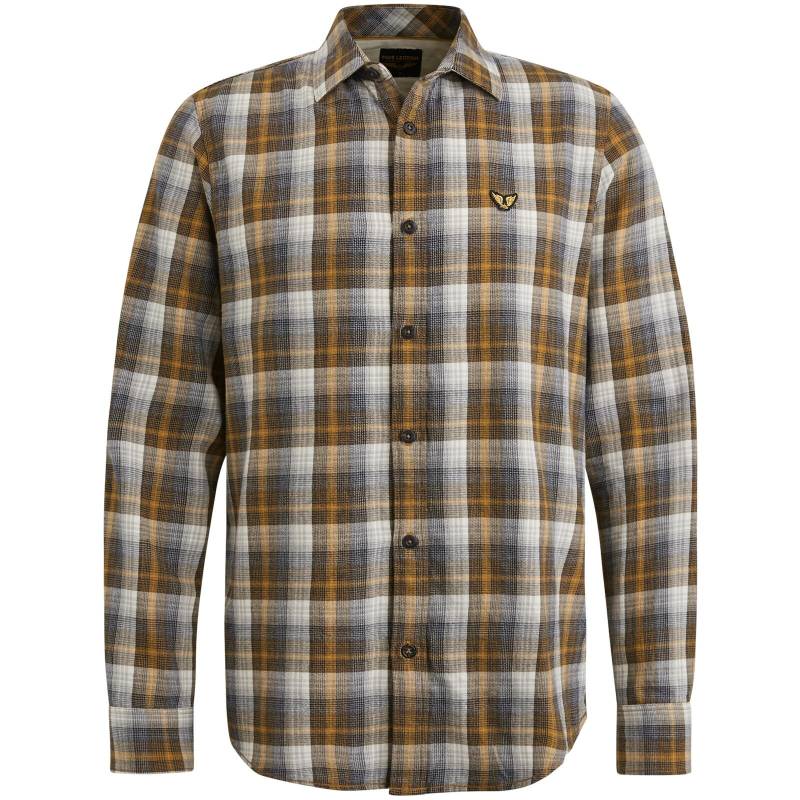PME Legend - Long Sleeve Shirt Twill Yarndyed Check buckthorne brown - Gr. - L von PME Legend
