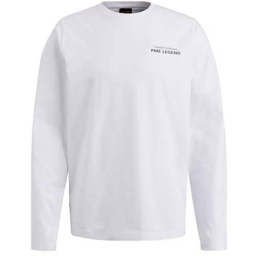 PME Legend Long Sleeve r-Neck Cotton Elastane Bright White - XL von PME Legend