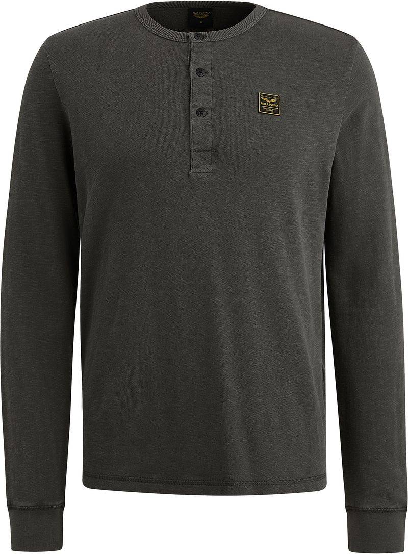 PME Legend Longsleeve T-Shirt Buttons Beluga - Größe XL von PME Legend