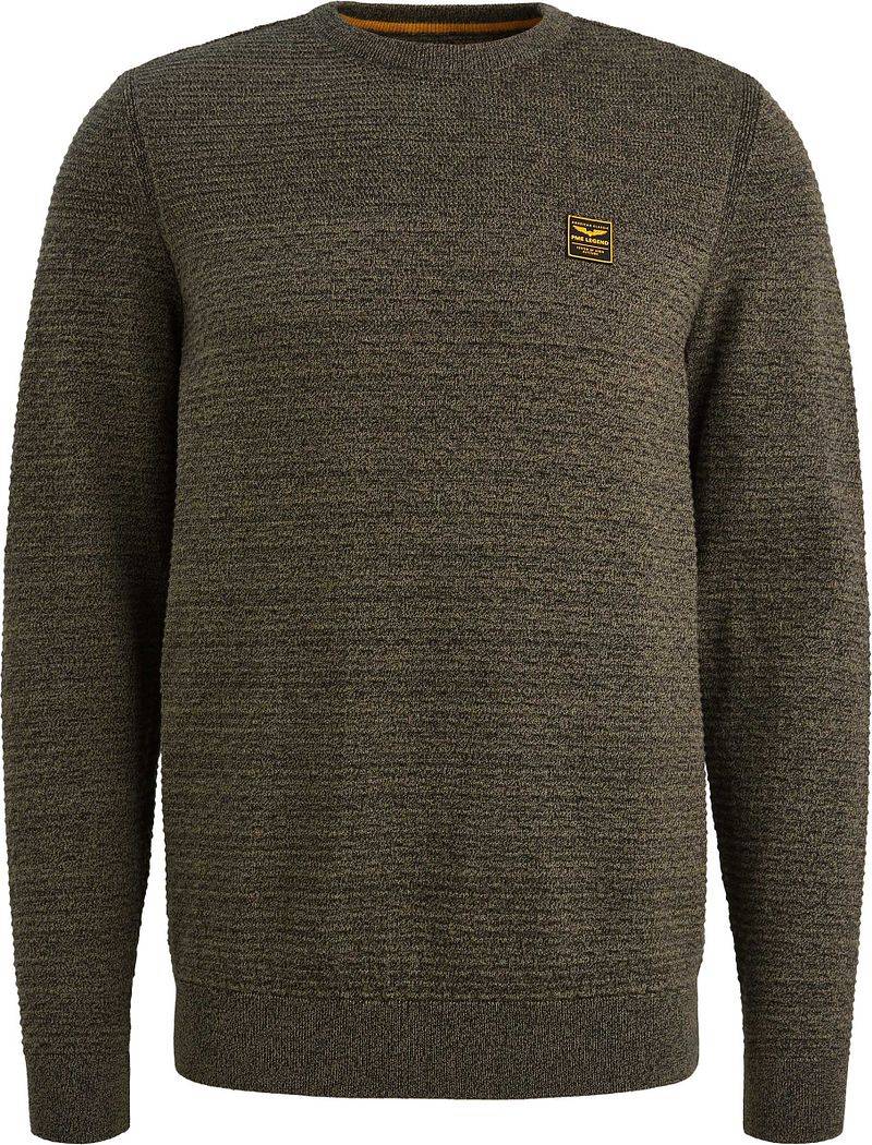 PME Legend Mouliné Structure Pullover Dusky Grün - Größe XXL von PME Legend