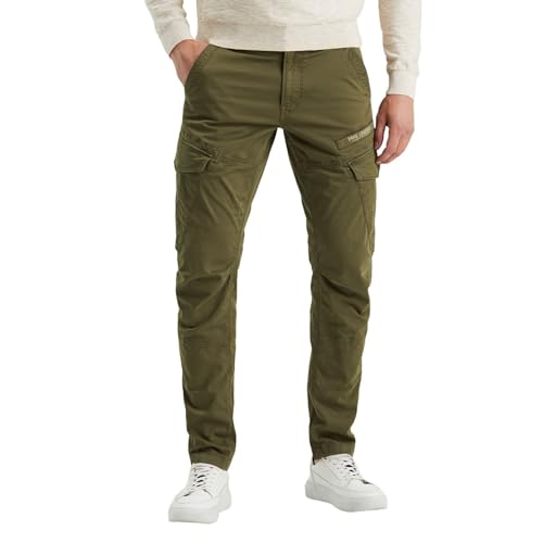 PME Legend Herren Cargohose NORDROP - Tapered Fit - Grau Beige Oliv W29-W40, Größe:32W / 32L, Farbe:Olive Night 6416 von PME Legend