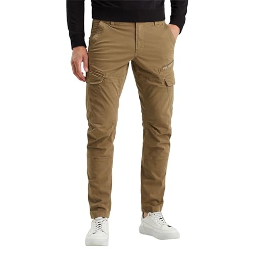 PME Legend Herren Cargohose NORDROP - Tapered Fit - Grau Beige Oliv W29-W40, Größe:33W / 34L, Farbe:Travertine 7148 von PME Legend