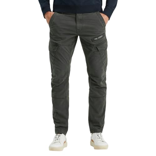 PME Legend Herren Cargohose NORDROP - Tapered Fit - Grau Beige Oliv W29-W40, Größe:34W / 32L, Farbe:Asphalt 9114 von PME Legend