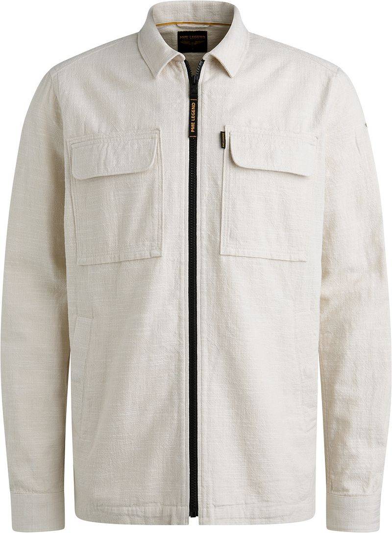 PME Legend Overshirt 2 Tone Slub Ecru - Größe XL von PME Legend