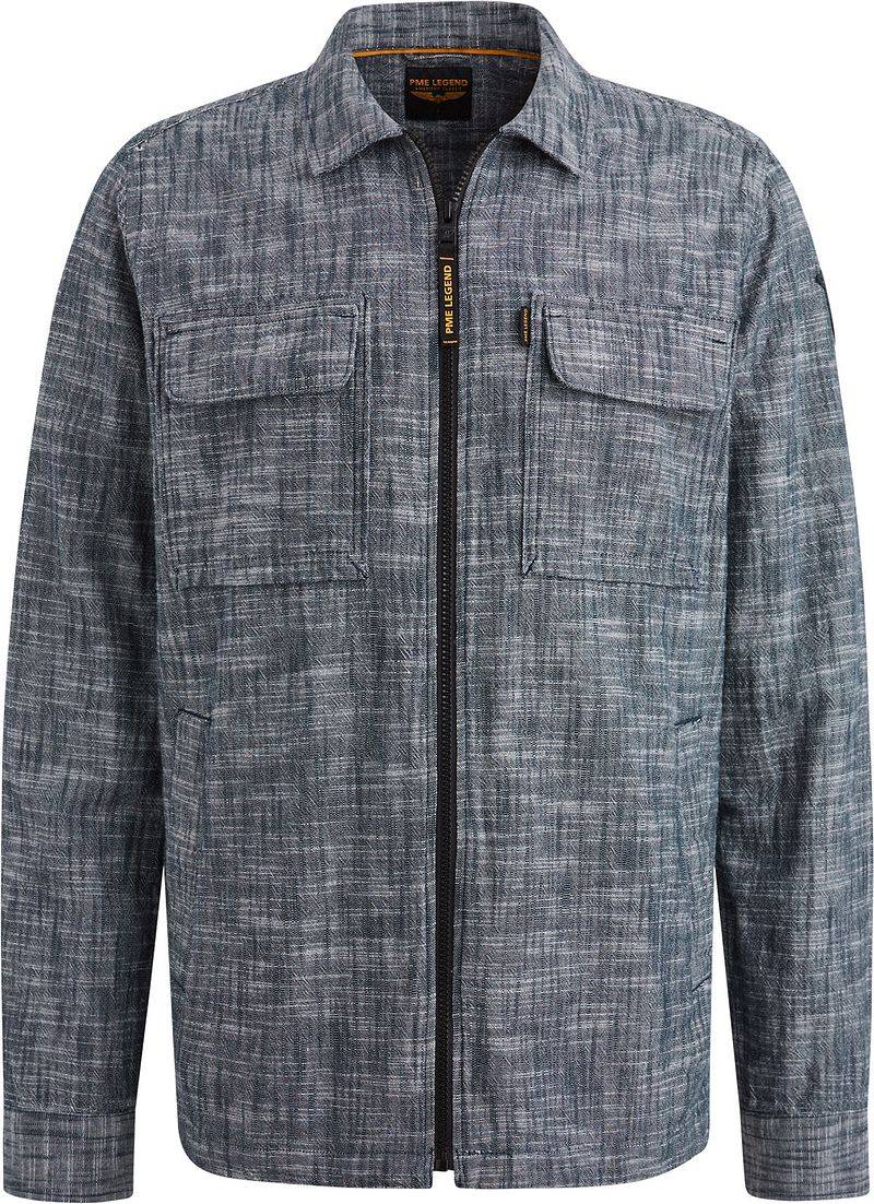 PME Legend Overshirt 2 Tone Slub Navy - Größe XL von PME Legend